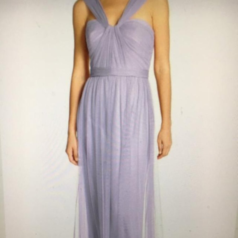 Amsale 'Aisha' Tulle Twisted V-Neck Gown, size 12